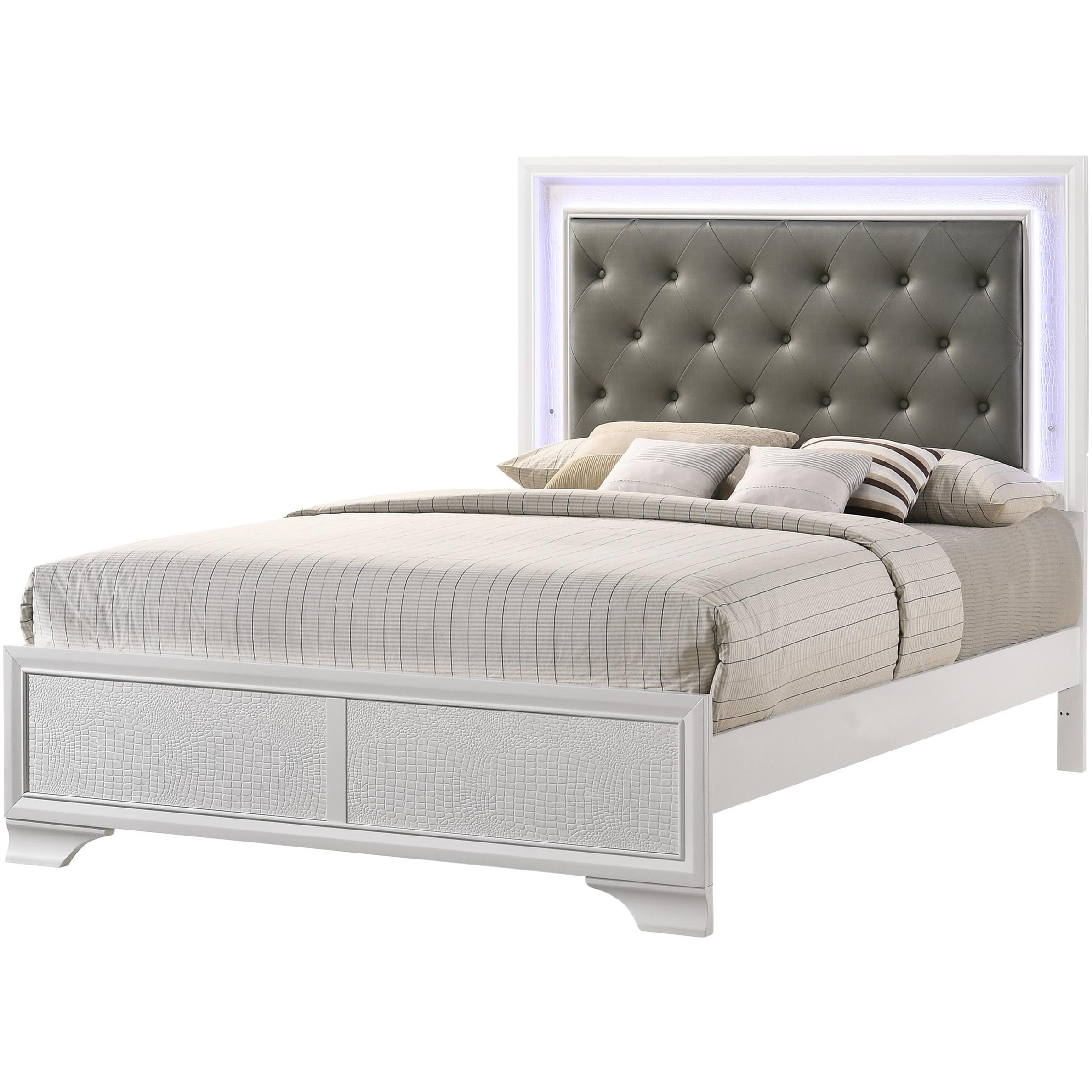 Crown Mark Lyssa B4310-Q Queen Bed with LED - Frost IMAGE 1
